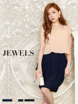 【Jewels Party ジュエルズパーティー】シフォンプリーツコクーンドレス[HC02-3]