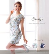 【Sherry】【S-XLサイズ/2カラー】フラワープリントワンピース[HC02-U]