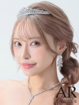 【アクセサリー：ヘアアクセ】【ANGEL R/エンジェルアール】ティアラ/ バースデー/ ウェディング/ シルバー/ ストーン/ ビジュー/ ヘアアクセ/ 髪飾り[OF02]