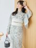 画像7: 【予約 / 5月下旬発送予定】クラシカルグレイッシュフラワー浴衣 OBI-siwa-204-wk-12-OW / HIMO-900-yn-7-MOC / HEKO-800-sb-5-W / YA-1077-wk-W / GETA-02-ok-4-MOC/ [y/OF01]