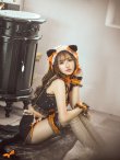 画像27: 【即日発送】【ハロウィン】パールレースキャットセットアップ【コスプレ6点セット】【S-Mサイズ/2カラー】[OF01] (27)