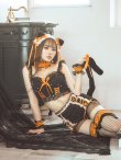 画像32: 【即日発送】【ハロウィン】パールレースキャットセットアップ【コスプレ6点セット】【S-Mサイズ/2カラー】[OF01] (32)