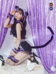 画像6: 【即日発送】【ハロウィン】パールレースキャットセットアップ【コスプレ6点セット】【S-Mサイズ/2カラー】[OF01] (6)