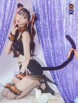 画像17: 【即日発送】【ハロウィン】パールレースキャットセットアップ【コスプレ6点セット】【XS-Mサイズ/2カラー】[OF01] (17)