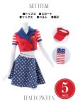 画像21: 【即日発送】【ハロウィン】 アメリカンガールセットアップ 【コスプレ5点セット】【S-Lサイズ/1カラー】[HC02] (21)