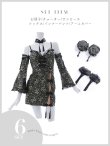 画像45: 【予約商品/9月中旬-10月上旬発送予定】【ハロウィン】ベルスリーブチャイナセットアップ 【コスプレ5点セット】【XS-Mサイズ/1カラー】オフショルチャイナワンピース 【コスプレ6点セット】 【XS-Lサイズ/3カラー】(SE01YN)[HC02] (45)