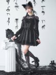 画像10: 【予約商品/9月中旬発送予定】【ハロウィン】ブラックキャットベロアワンピース 【コスプレ3点セット】[OF03] (10)