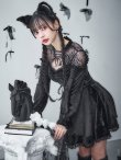 画像15: 【予約商品/9月中旬発送予定】【ハロウィン】ブラックキャットベロアワンピース 【コスプレ3点セット】[OF03] (15)