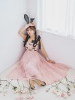 画像12: 【即日発送！】【ハロウィン】バニーリボンチュールワンピース 【コスプレ4点セット】 【S-Lサイズ/1カラー】[OF03] (12)