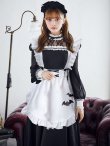 画像8: 【即日発送！】【ハロウィン】クラシックメイドロングワンピース 【コスプレ3点セット】【S-XLサイズ/1カラー】[OF03] (8)