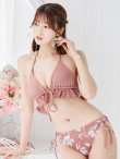 画像33: 【即日発送！】【ビキニ】トライアングルフリル花柄ビキニ 2点セット【水着】[HC03] (33)