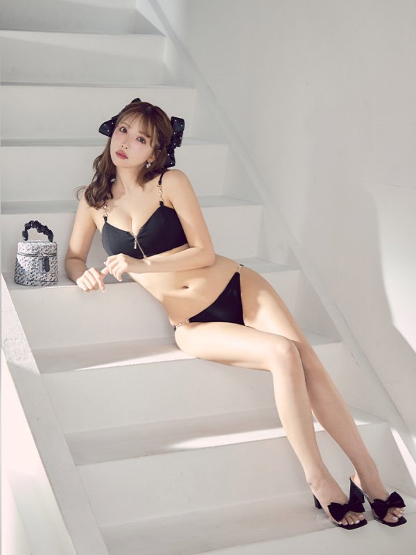 画像10: 【予約 / 5月下旬発送予定】【ビキニ】【水着】フロントジップビジューチェーンビキニ 2点セット [YMT] (10)