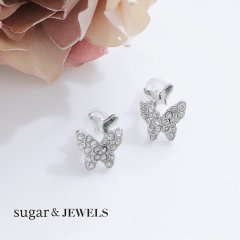 【アクセサリー：ピアス】シルバーバタフライピアス