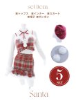 画像39: 【ノベルティ対象】即日発送!【サンタコス 5点セット】【S-Mサイズ/2カラー】インナー付きセットアップチェックトナカイ[HC03] (39)