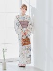 画像8: 【予約 / 4月下旬発送予定】フローラルピンクブルー浴衣 OBI-siwa-204-wk-14-DusP / HIMO-900-yn-8-P / HEKO-800-sb-11-MOC / YA-1077-wk-P / GETA-02-ok-8-RoseP/ [y/OF01] (8)
