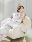 画像17: 【予約 / 4月下旬発送予定】アネモネダリア浴衣 OBI-siwa-204-wk-14-DusP / HIMO-900-yn-5-IV / HEKO-800-sb-5-W / YA-1002-kj-P / GETA-02-ok-8-RoseP / [/OF01] (17)