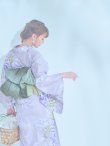 画像10: 【即日発送】くすみパープル藤の花浴衣 siwa-g206kj / Yhimo-IV / Yheko-WH / YCA90-4wk-MauvePL / YG01Pkj/ [HC02] (10)