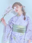 画像2: 【即日発送】くすみパープル藤の花浴衣 siwa-g206kj / Yhimo-IV / Yheko-WH / YCA90-4wk-MauvePL / YG01Pkj/ [HC02] (2)