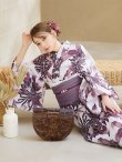 画像11: 【即日発送】白地×ピンクの蓮の花浴衣 OBI-siwa-201-wk-1-PL / HIMO-902-kj-5-RosePK / HEKO-800-sb-5-W / YA-1027-wk-PL / GETA-02-ok-8-RoseP[YMT] (11)