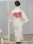 画像17: 【予約 / 4月下旬発送予定】牡丹百合花柄浴衣 OBI-siwa-204-wk-6-P / HIMO-900-yn-8-P / HEKO-800-sb-5-W / YA-1073-kn-IV / GETA-02-ok-8-RoseP/ [y/OF01] (17)