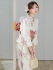 画像8: 【予約 / 4月下旬発送予定】牡丹百合花柄浴衣 OBI-siwa-204-wk-6-P / HIMO-900-yn-8-P / HEKO-800-sb-5-W / YA-1073-kn-IV / GETA-02-ok-8-RoseP/ [y/OF01] (8)