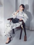 画像6: 【予約 / 5月下旬発送予定】モノトーンフラワー浴衣 OBI-g-500-kj-8-GY / HIMO-900-yn-3-GYxGD / / YA-1086-wk-B / GETA-02-ok-4-MOC/ [y/OF01] (6)