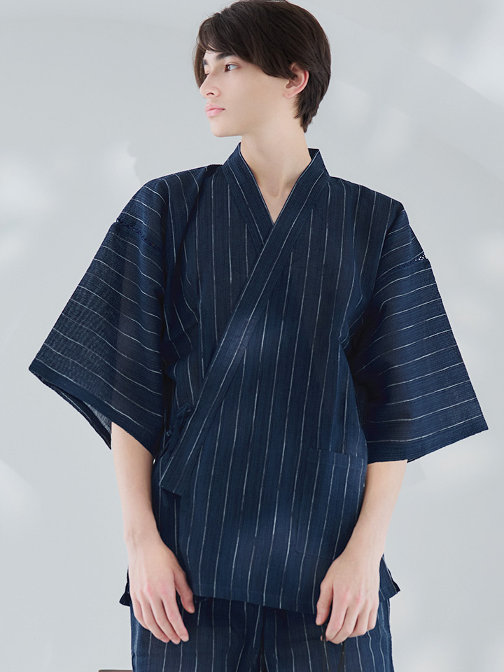 セールSALE kry clothing 甚平 紺色 黒 ネイビー ブラック | artfive.co.jp